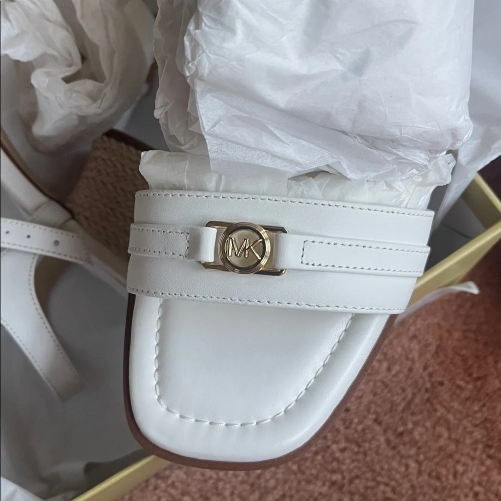 Michael Kors White and Tan Women's Sandals - Picture 8 of 12
